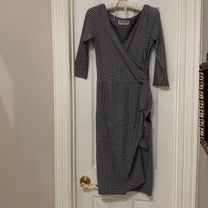 Chiara Boni La Petite Robe; B&W Houndstooth Dress;Size USA 10;Made in Italy🇮🇹